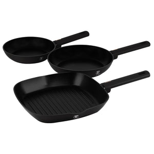 Berlinger Haus 3-Piece Marble Coating Non-Stick Fry & Grill Pan Set - Monaco