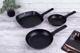 Berlinger Haus 3-Piece Marble Coating Non-Stick Fry & Grill Pan Set - Monaco