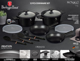 Berlinger Haus 12-Piece Marble Coating Non-Stick Smart Lid Cookware Set - Monaco