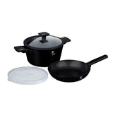 Berlinger Haus 4-Piece Marble Coating Non-Stick Smart Lid Cookware Set - Monaco