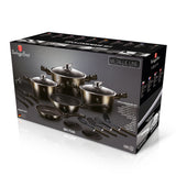 Berlinger Haus 17-Piece Marble Non-Stick Coating Cookware Set - Shiny Black