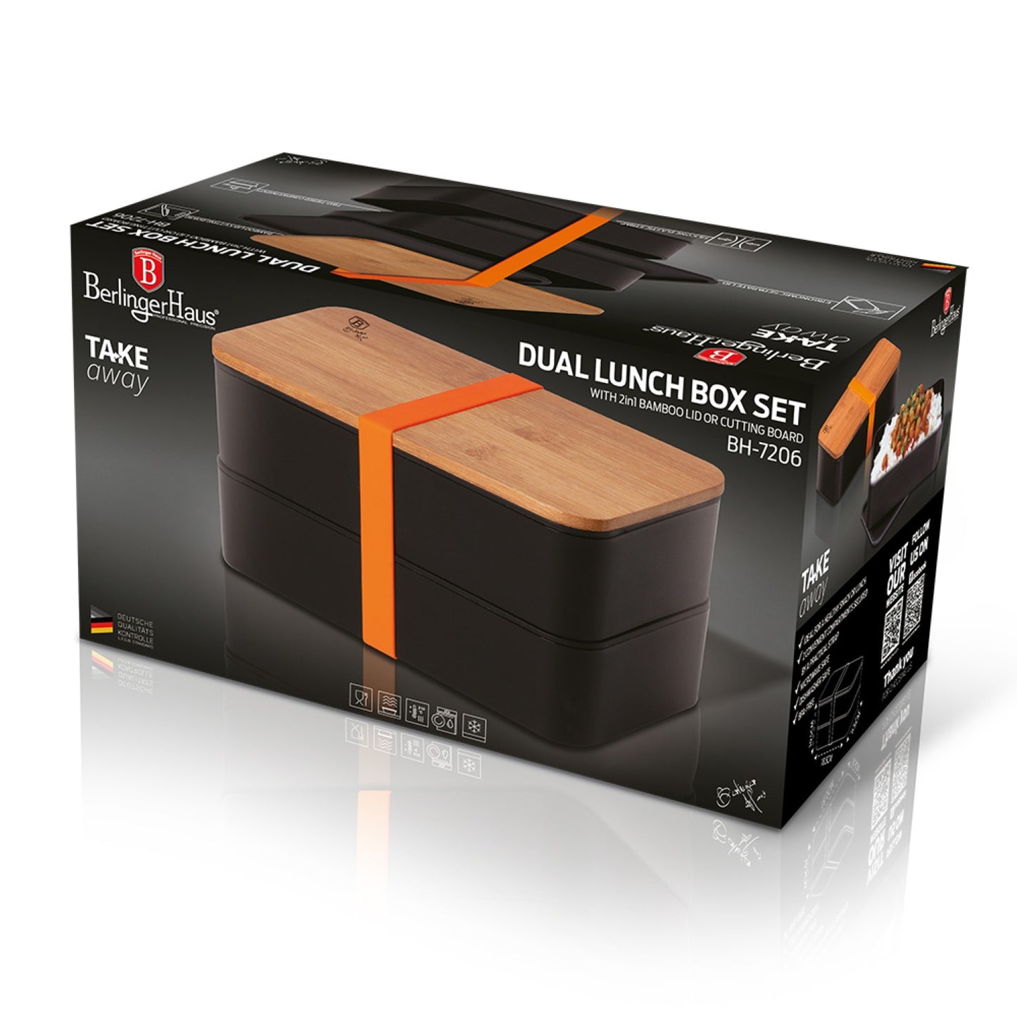 Berlinger Haus 2 Layer Lunch Box with Bamboo Lid