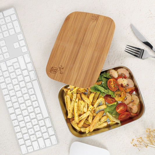 Berlinger Haus 1500ml Lunch Box with Bamboo Lid - Stainless Steel