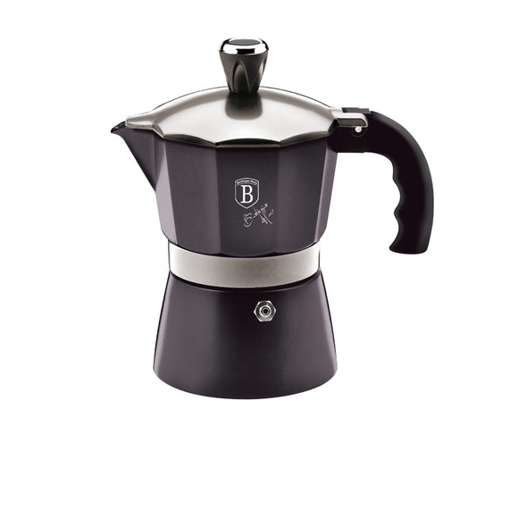 Berlinger Haus 3-Cup Aluminium Coffee Maker - Black