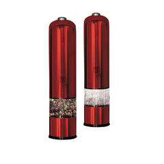 Berlinger Haus 2-Piece Electric Pepper and Salt Mill Set - Burgundy Metallic