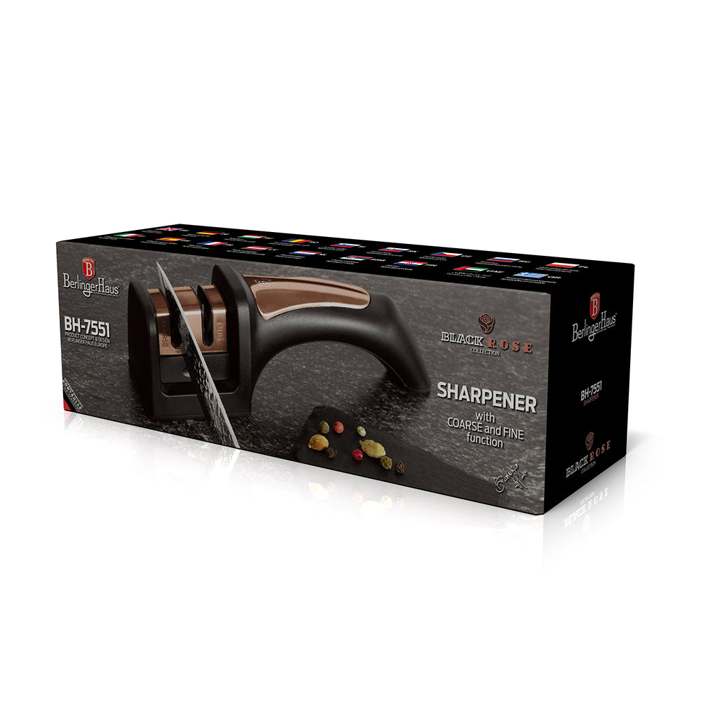 Berlinger Haus 20cm 2-Stage Stainless Steel Knife Sharpener - Black Rose