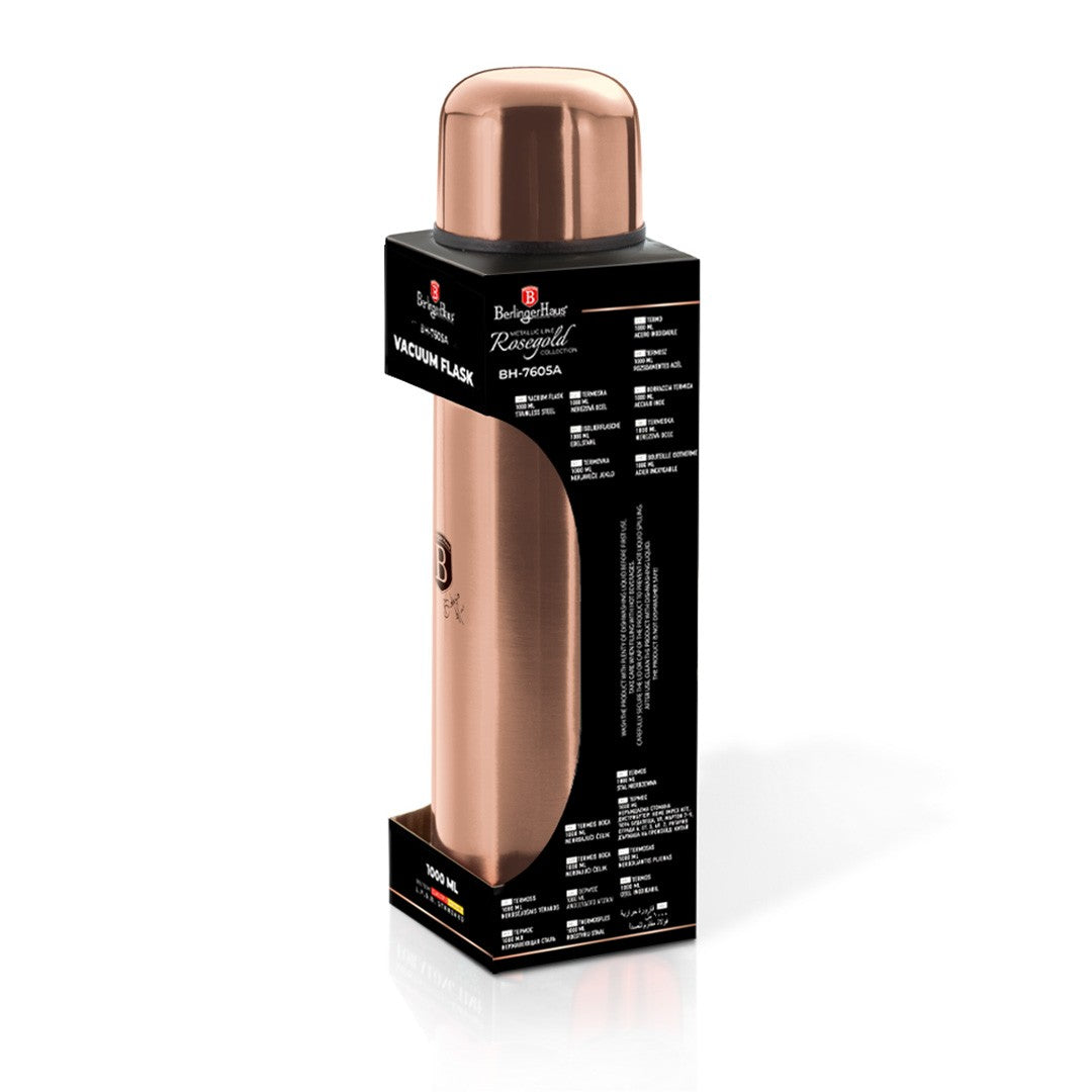 Berlinger Haus 1L Double Wall Stainless Steel Vacuum Flask - Metallic Rose Gold