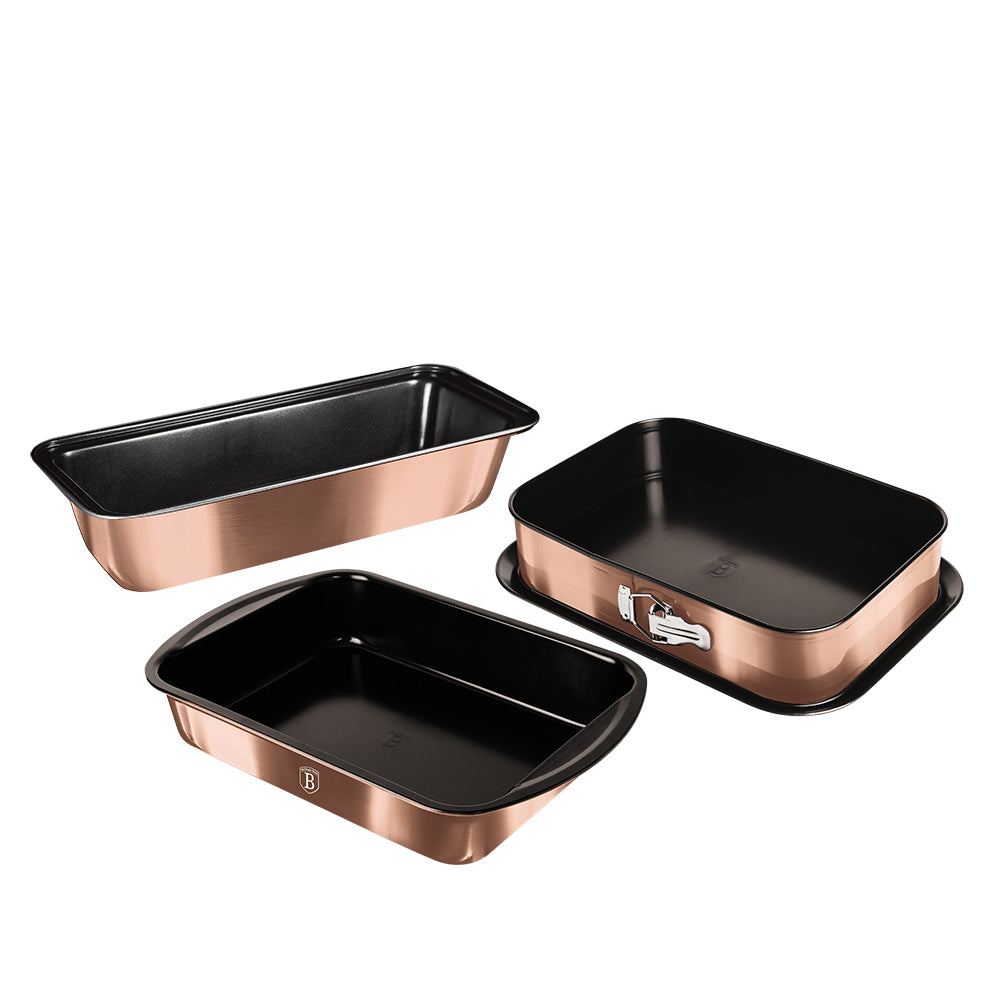 Berlinger Haus 3-Piece Titan Coating Non-Stick Baking Form Set - Rose gold