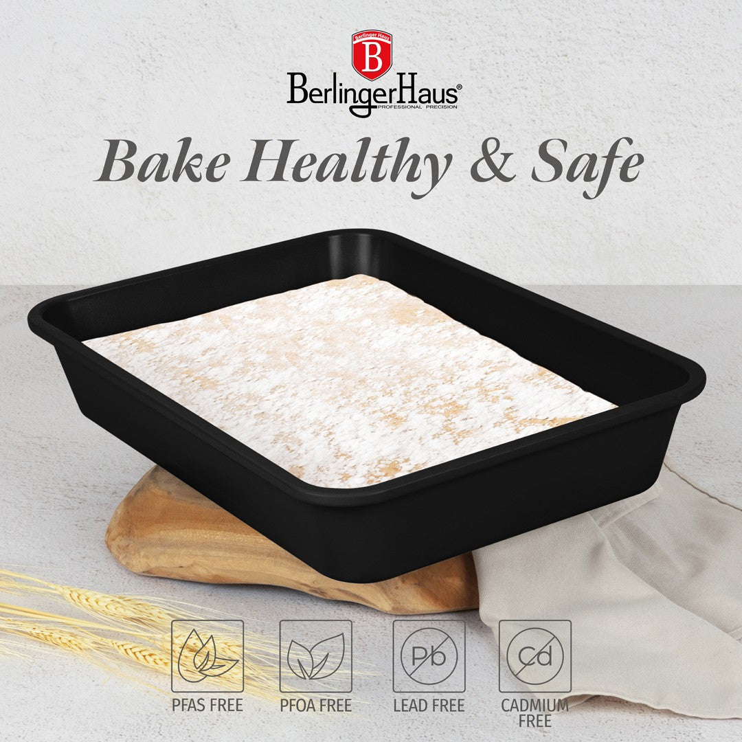 Berlinger Haus 40cm Titan Pro Non-Stick Oblong Roaster - Matt Black