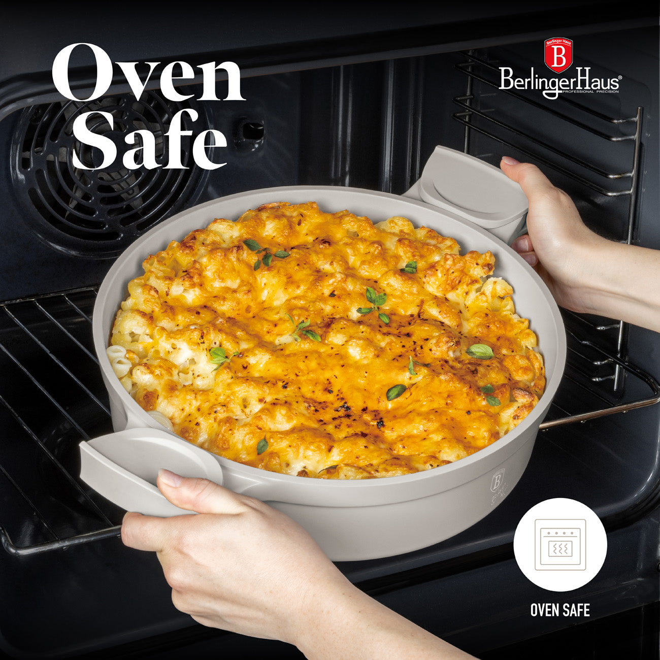 Berlinger Haus 28cm Titan Pro Non-Stick Coating Shallow Pot - Sahara