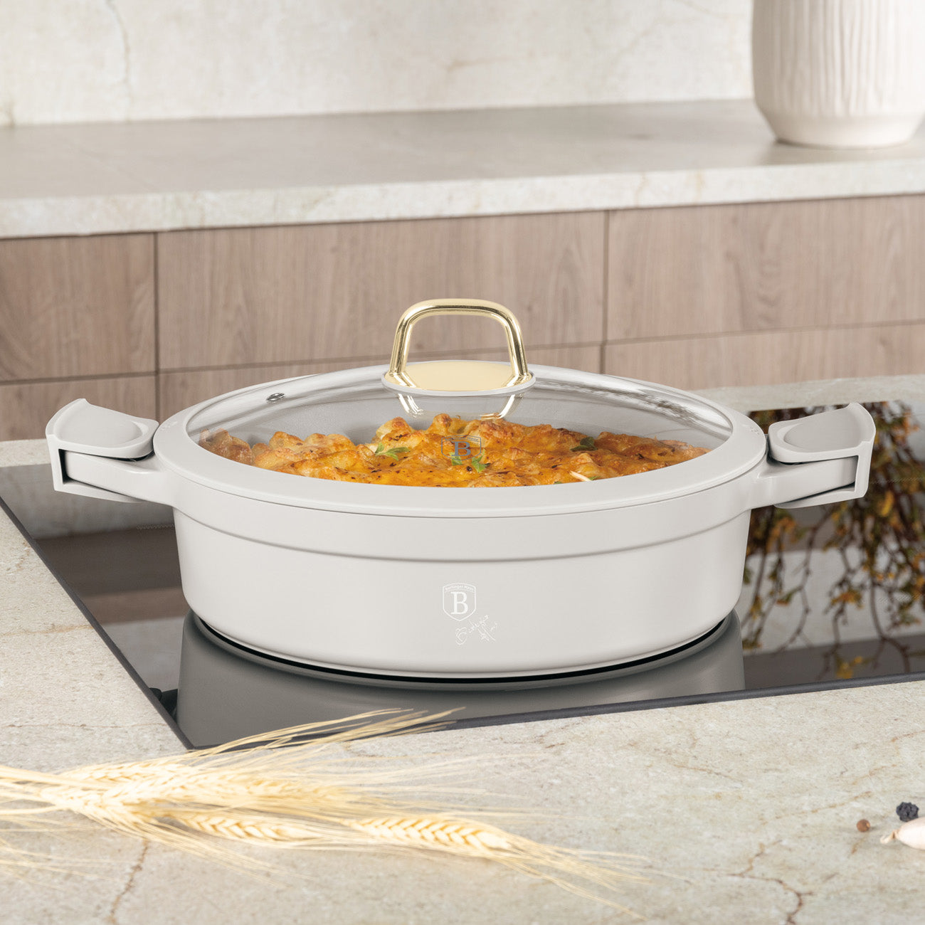 Berlinger Haus 28cm Titan Pro Non-Stick Coating Shallow Pot - Sahara