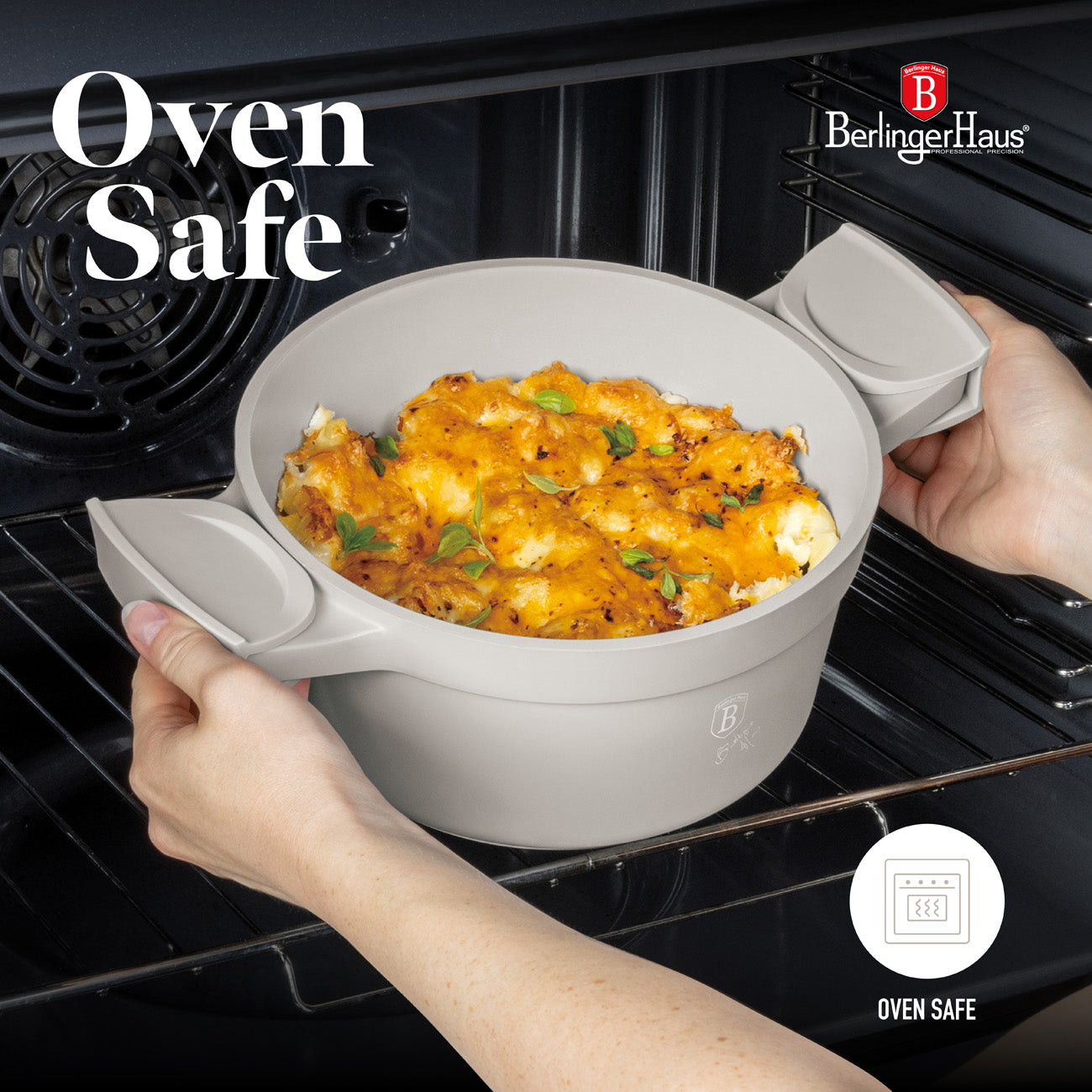 Berlinger Haus 20cm Titan Pro Non-Stick Coating Oven Safe Casserole – Sahara
