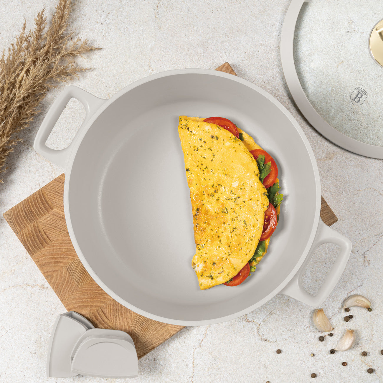 Berlinger Haus 28cm Titan Pro Non-Stick Coating Oven Safe Casserole – Sahara