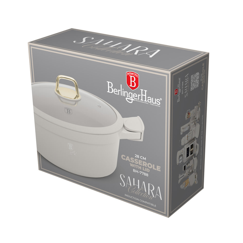 Berlinger Haus 28cm Titan Pro Non-Stick Coating Oven Safe Casserole – Sahara