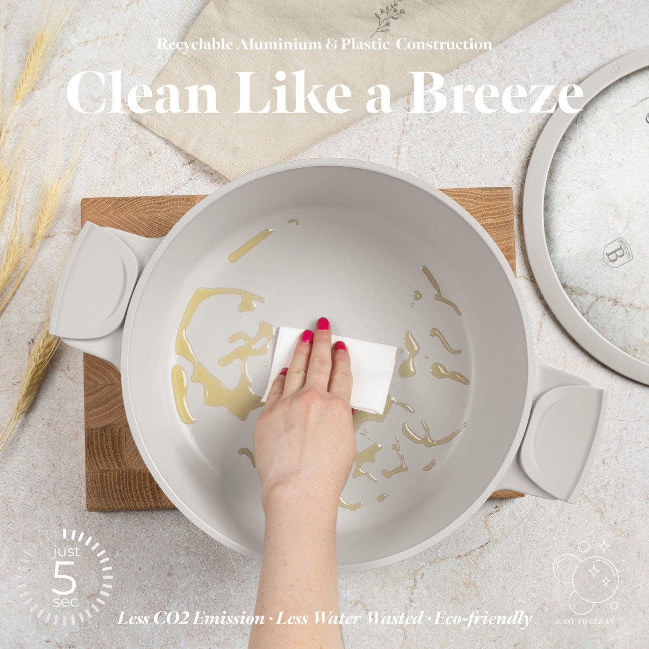 Berlinger Haus 28cm Titan Pro Non-Stick Coating Oven Safe Casserole – Sahara