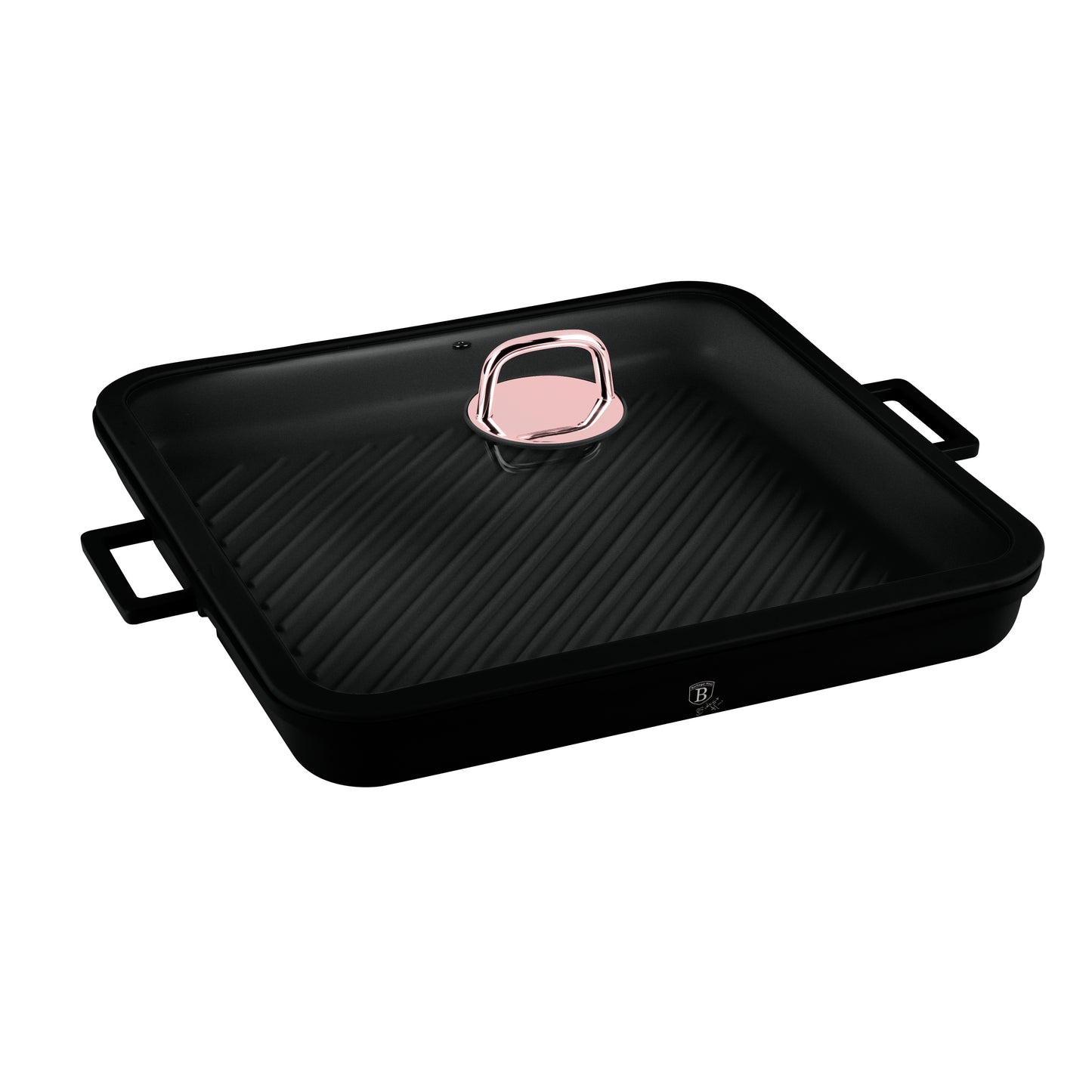Berlinger Haus 34cm Titan Pro Non-Stick Coating Grill Pan - Black rose