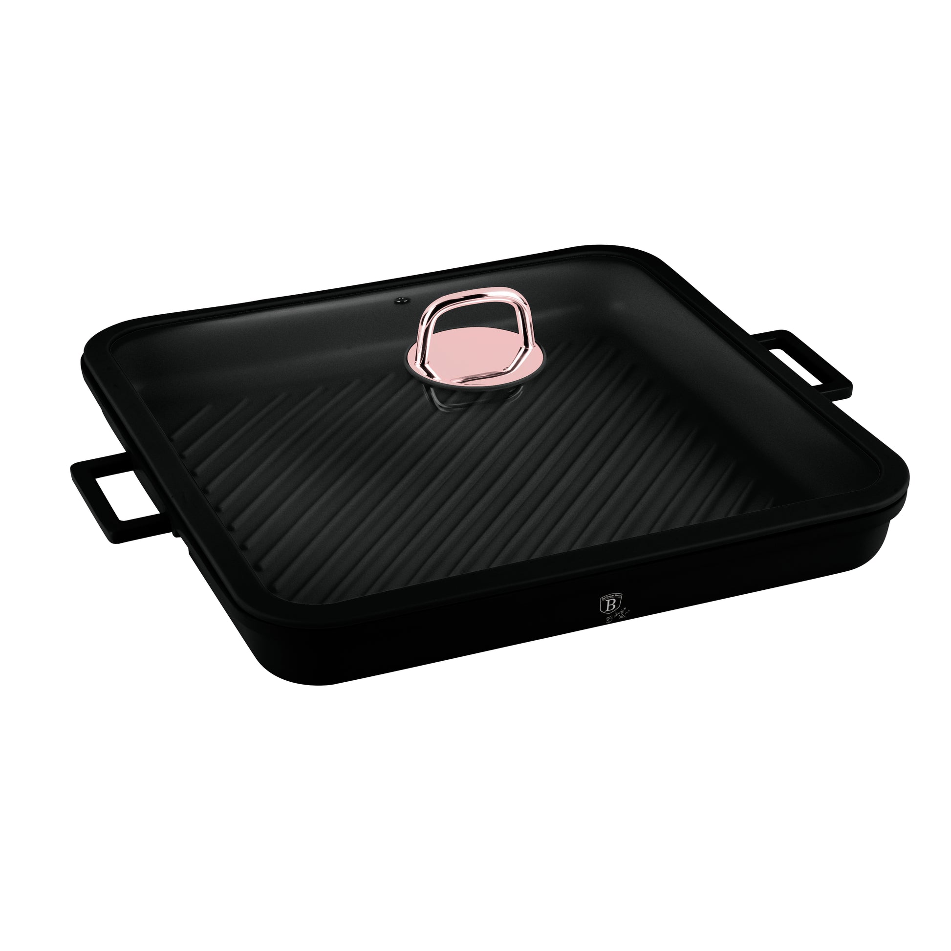 Berlinger Haus 34cm Titan Pro Non-Stick Coating Grill Pan - Black rose