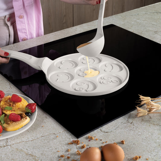Berlinger Haus 26cm Titan Pro Non-Stick Coating 7-Hole Emoji Pancake Pan – Sahara