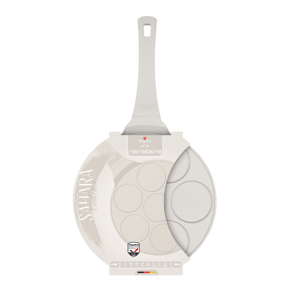 Berlinger Haus 26cm Titan Pro Non-Stick Coating 7-Hole Pancake Pan – Sahara