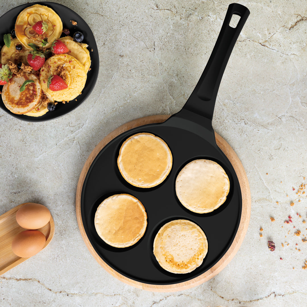 Berlinger Haus 26cm 4 hole pancake pan - Matte Black