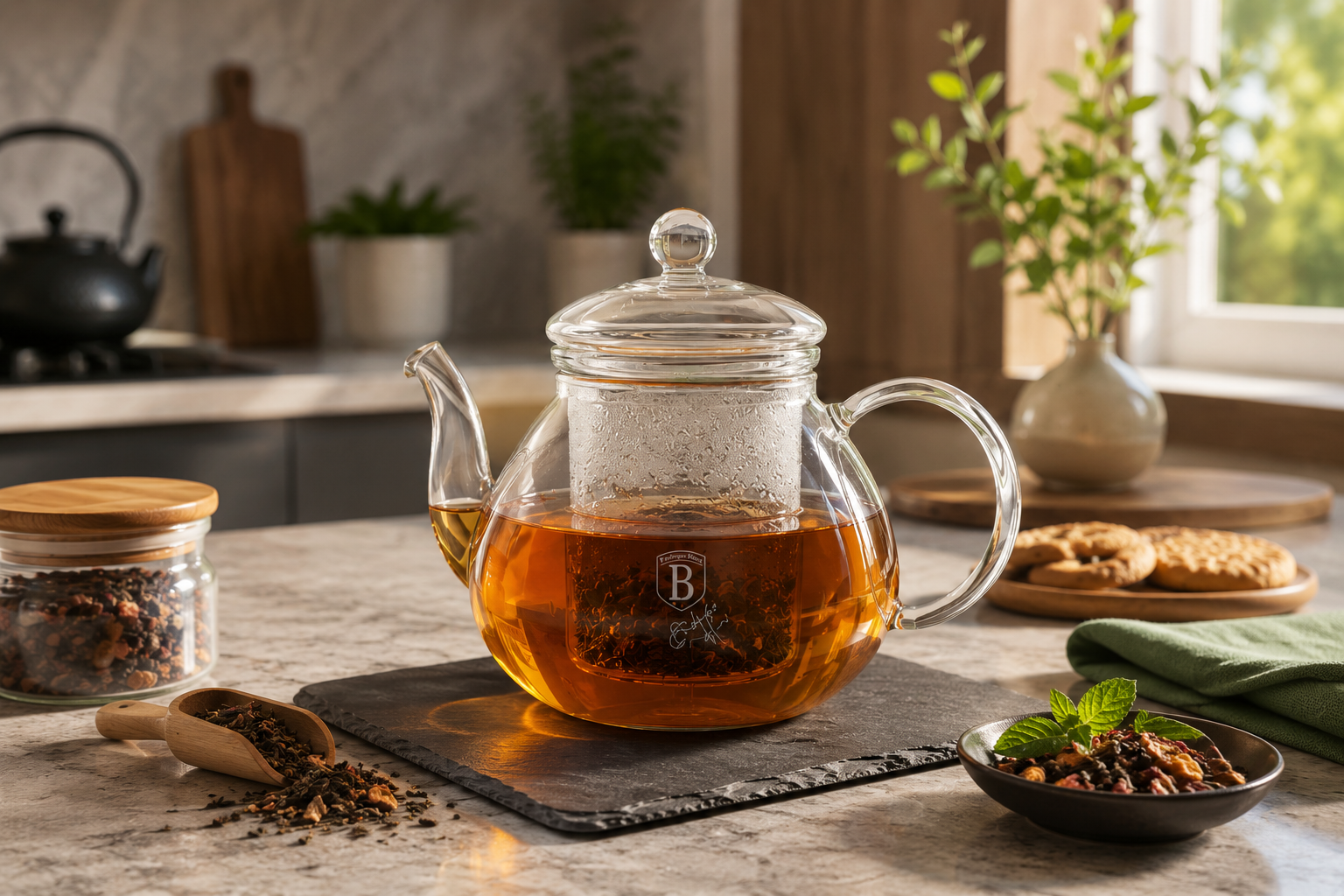 Berlinger Haus 1L Glass Tea Pot with Filter