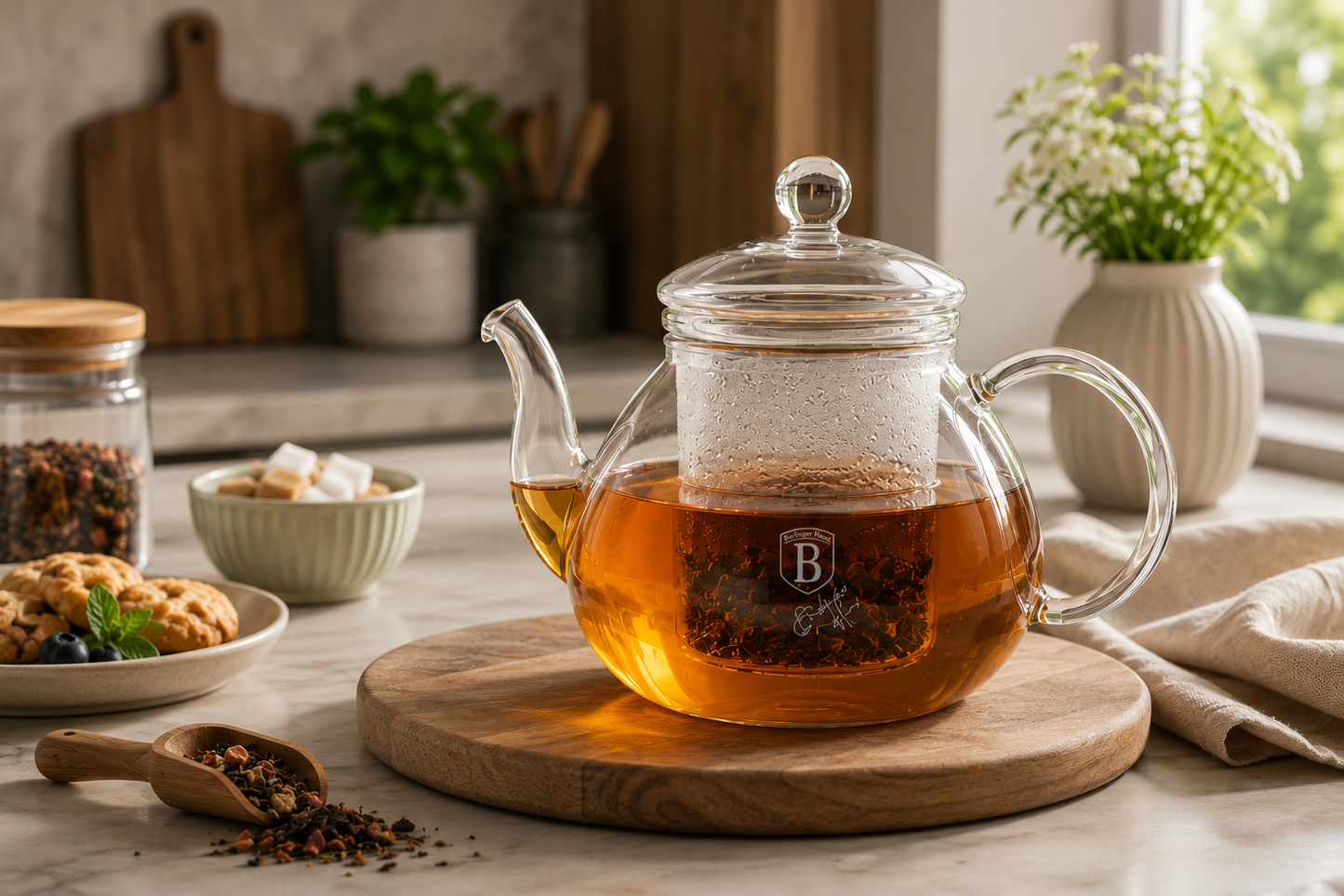 Berlinger Haus 1L Glass Tea Pot with Filter