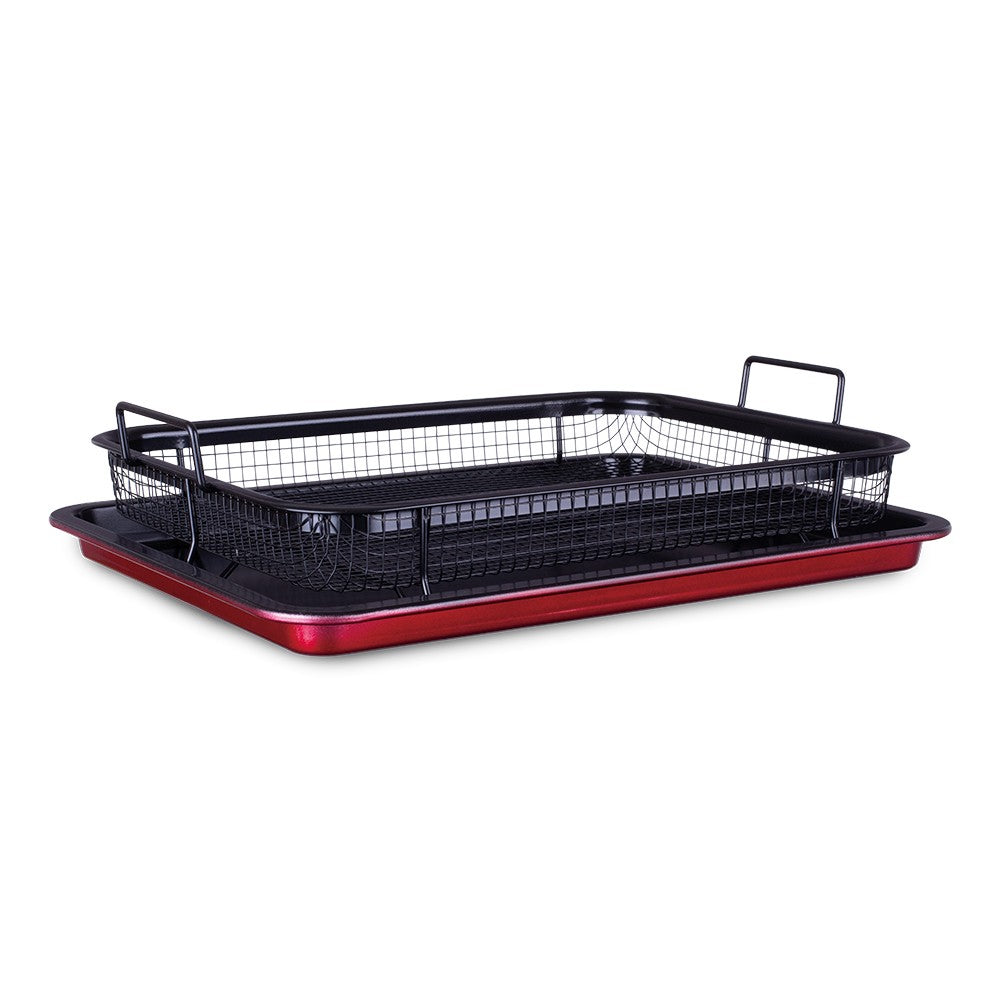 Berlinger Haus Titan Pro Non-Stick Baking Tray with Metal Basket - Metallic Burgundy