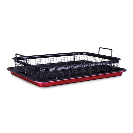 Berlinger Haus Titan Pro Non-Stick Baking Tray with Metal Basket - Metallic Burgundy