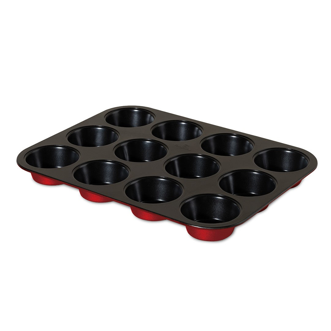 Berlinger Haus 12-Cup Titanium Coating Muffin Pan - Burgundy Metallic