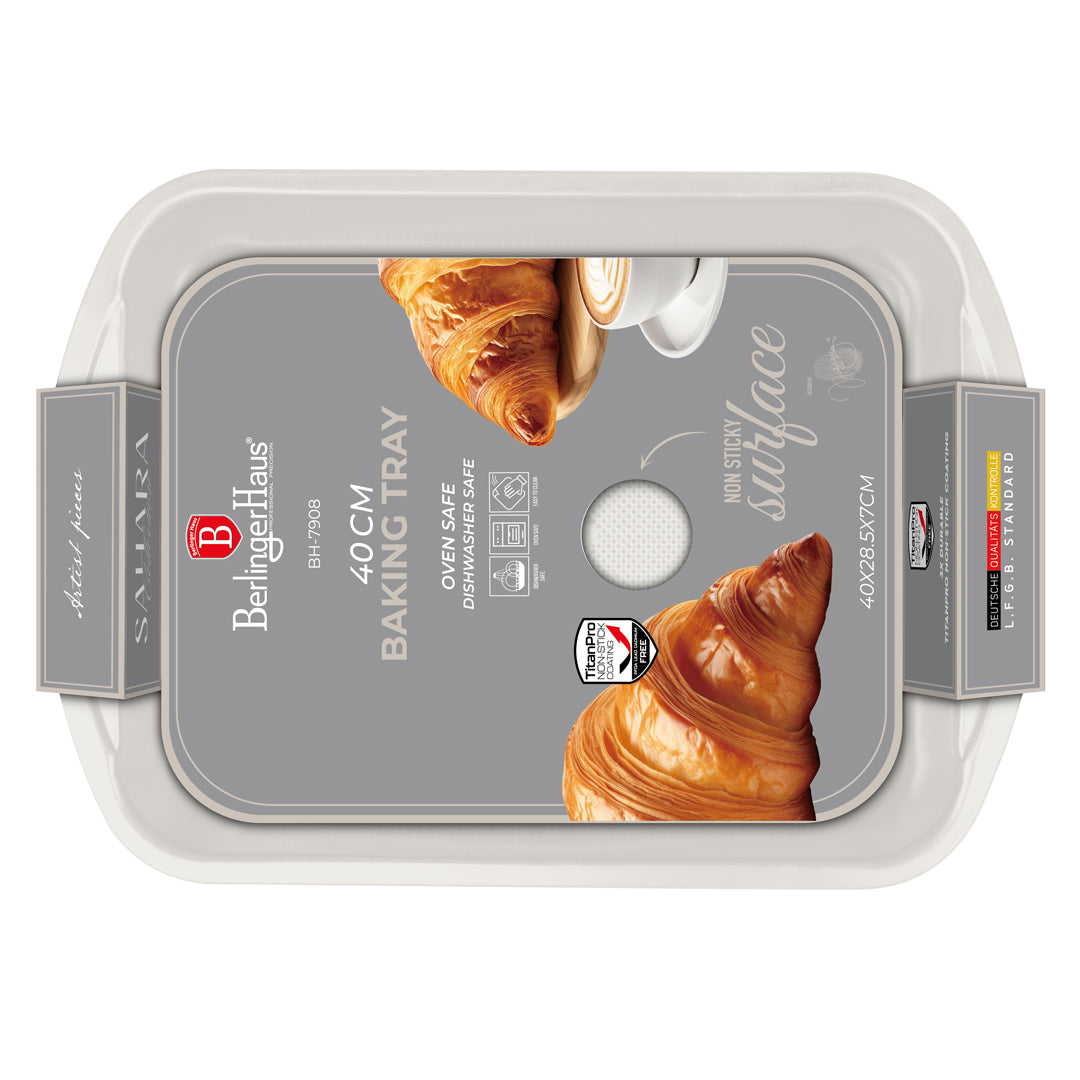 Berlinger Haus 40cm Titan Pro Non-Stick Coating Oblong Roaster - Sahara