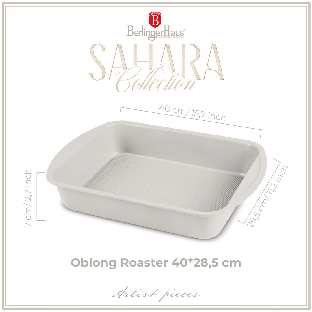Berlinger Haus 40cm Titan Pro Non-Stick Coating Oblong Roaster - Sahara