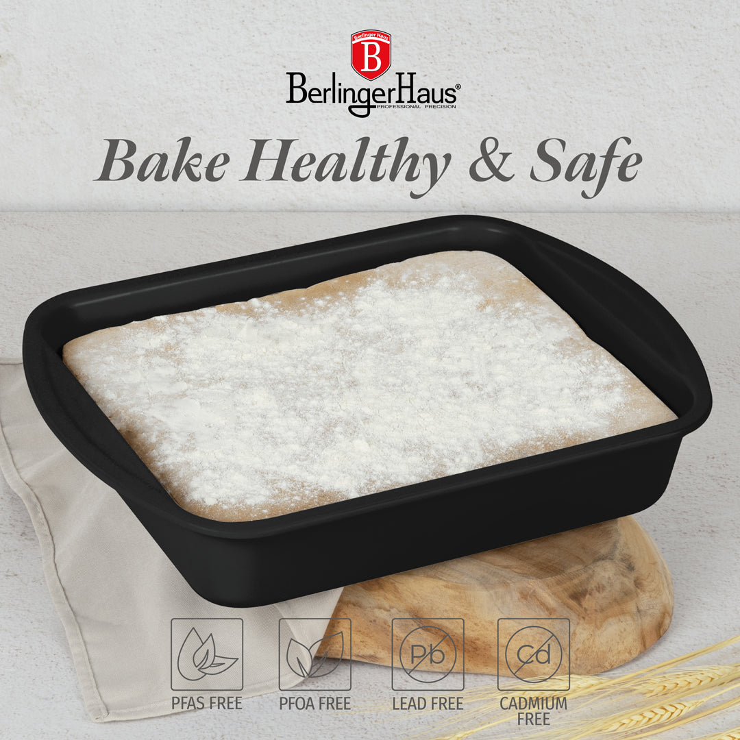 Berlinger Haus 40cm Titan Pro Non-Stick Oblong Roaster - Matte Black