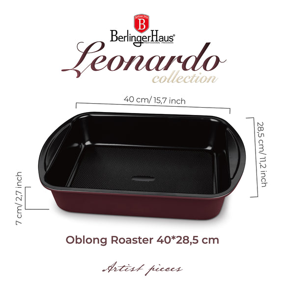 Berlinger Haus 35cm Titan Pro Non-Stick Coating Oblong Roaster - Leonardo