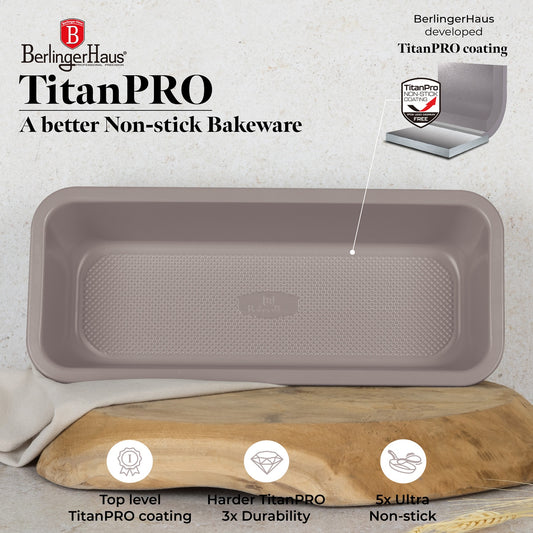 Berlinger Haus 32cm Titan Pro Non-Stick Coating Loaf Pan - Taupe