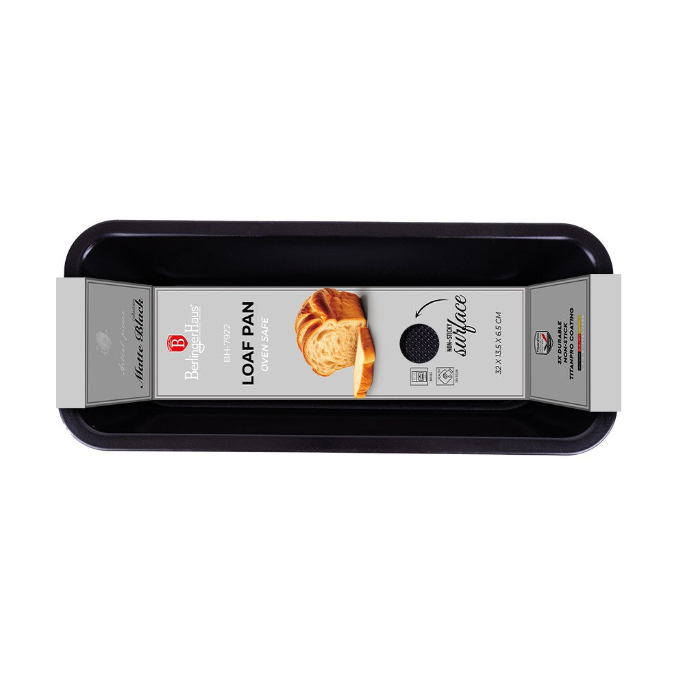 Berlinger Haus 32cm Titan Pro Non-Stick Loaf Pan - Matt Black