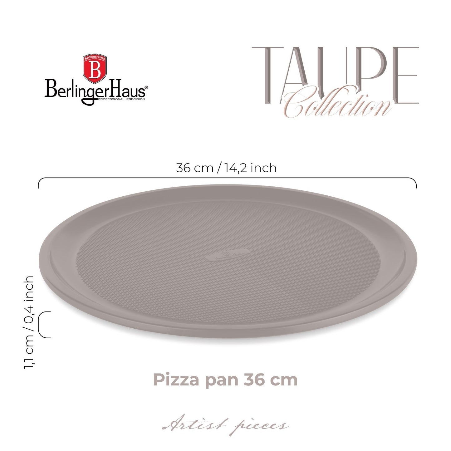Berlinger Haus 36cm Pizza Pan - Taupe