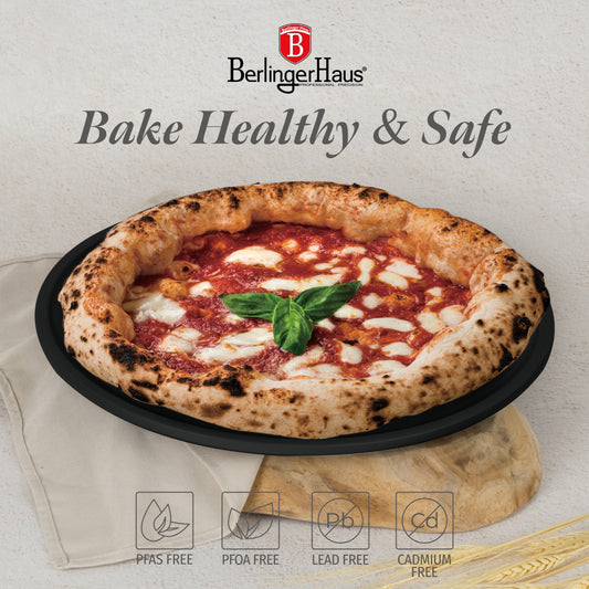 Berlinger Haus 36cm Titan Pro Non-Stick Pizza Pan - Matt Black