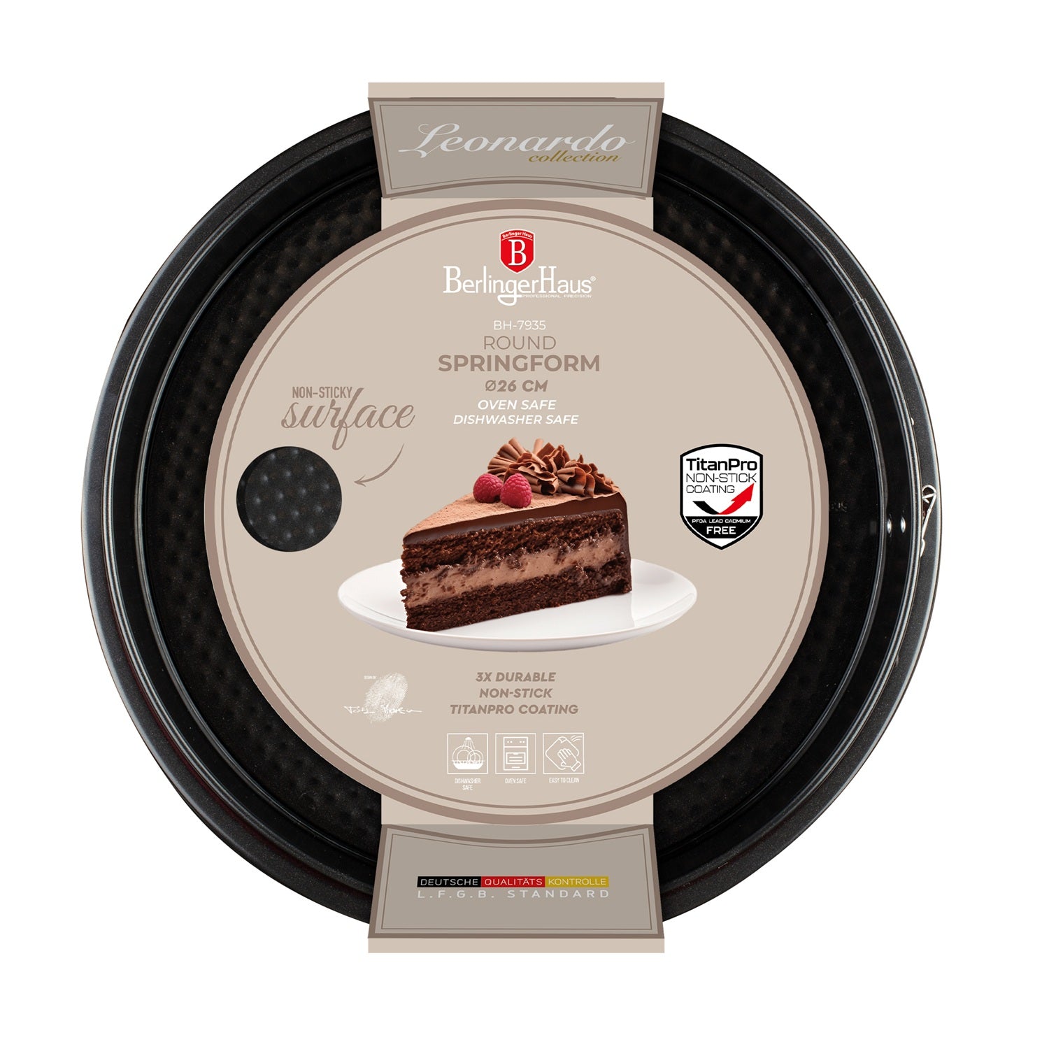 Berlinger Haus 26cm Titan Pro Non-Stick Coating Round Springform Pan – Leonardo