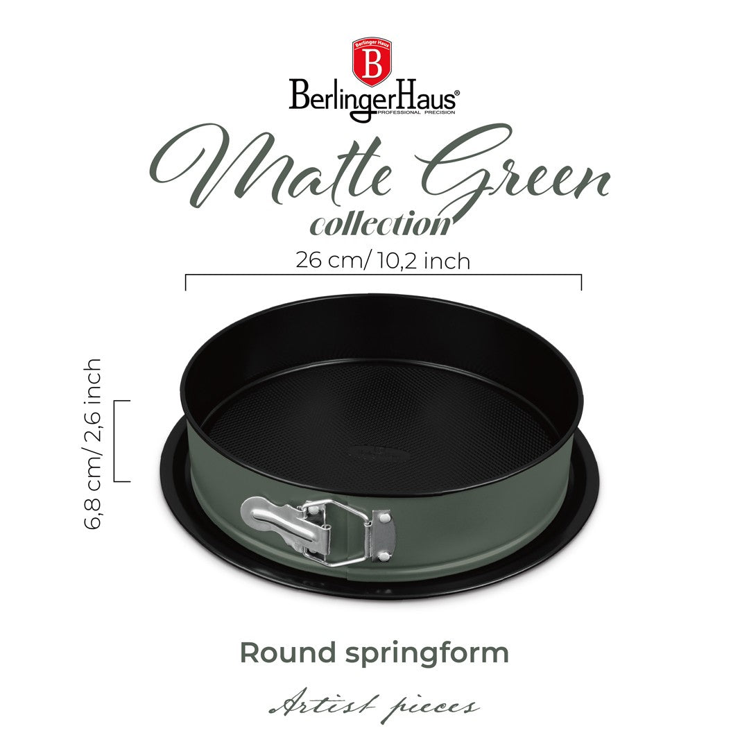 Berlinger Haus 26cm Round Springform - Matte Green