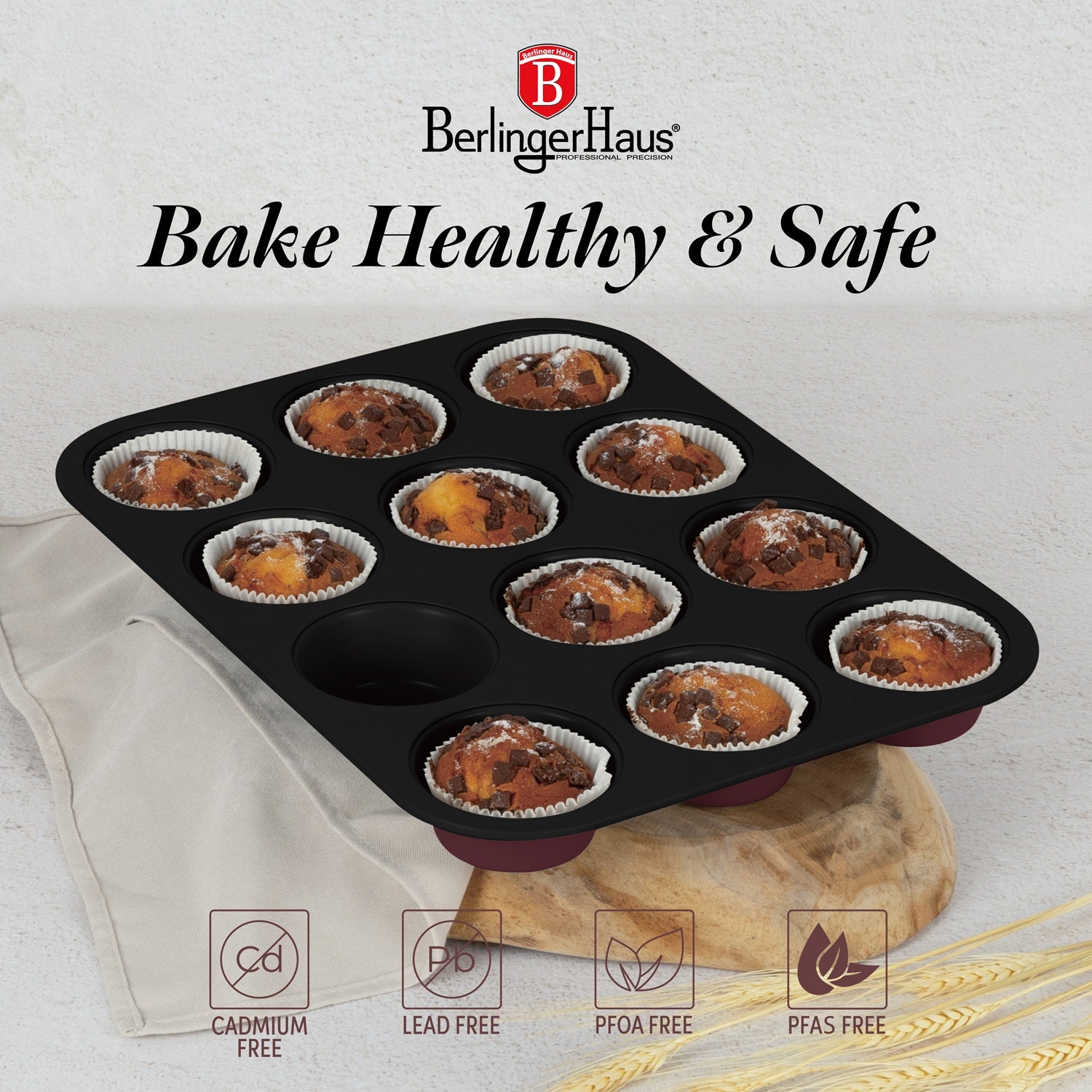 Berlinger Haus 12-Cup Titan Pro Non-Stick Coating Muffin Pan – Leonardo