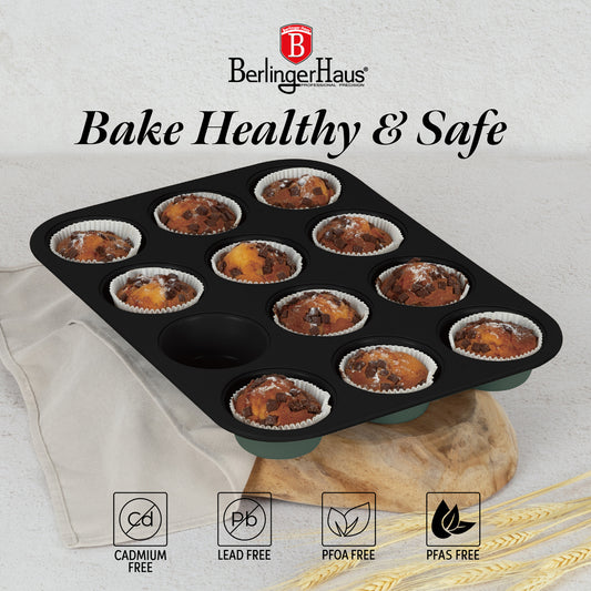 Berlinger Haus 12-Cup Titan Pro Non-Stick Coating Muffin Pan – Matt Green