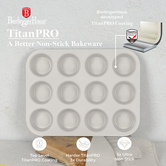 Berlinger Haus 12-Cup Titan Pro Non-Stick Coating Muffin Pan – Sahara