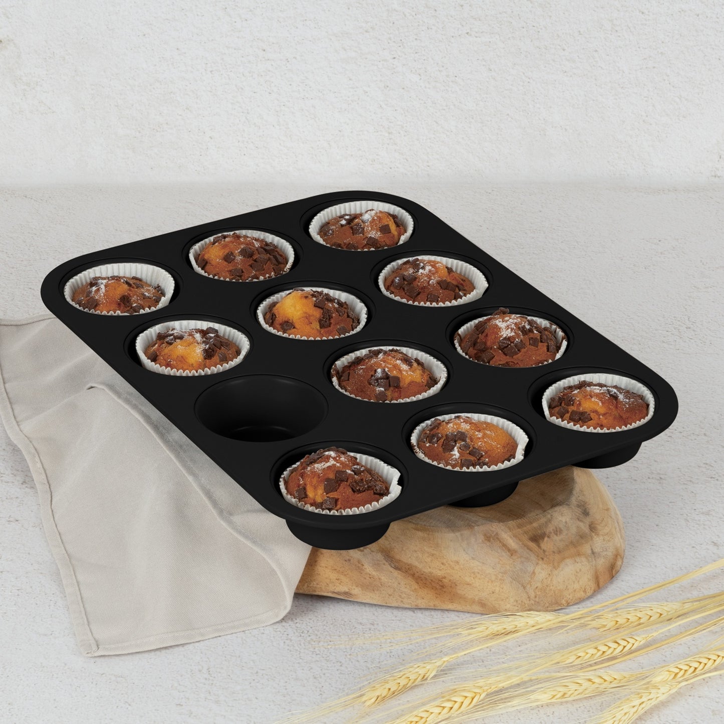 Berlinger Haus 12-Cup Titan Pro Non-Stick Coating Muffin Pan - Matte Black