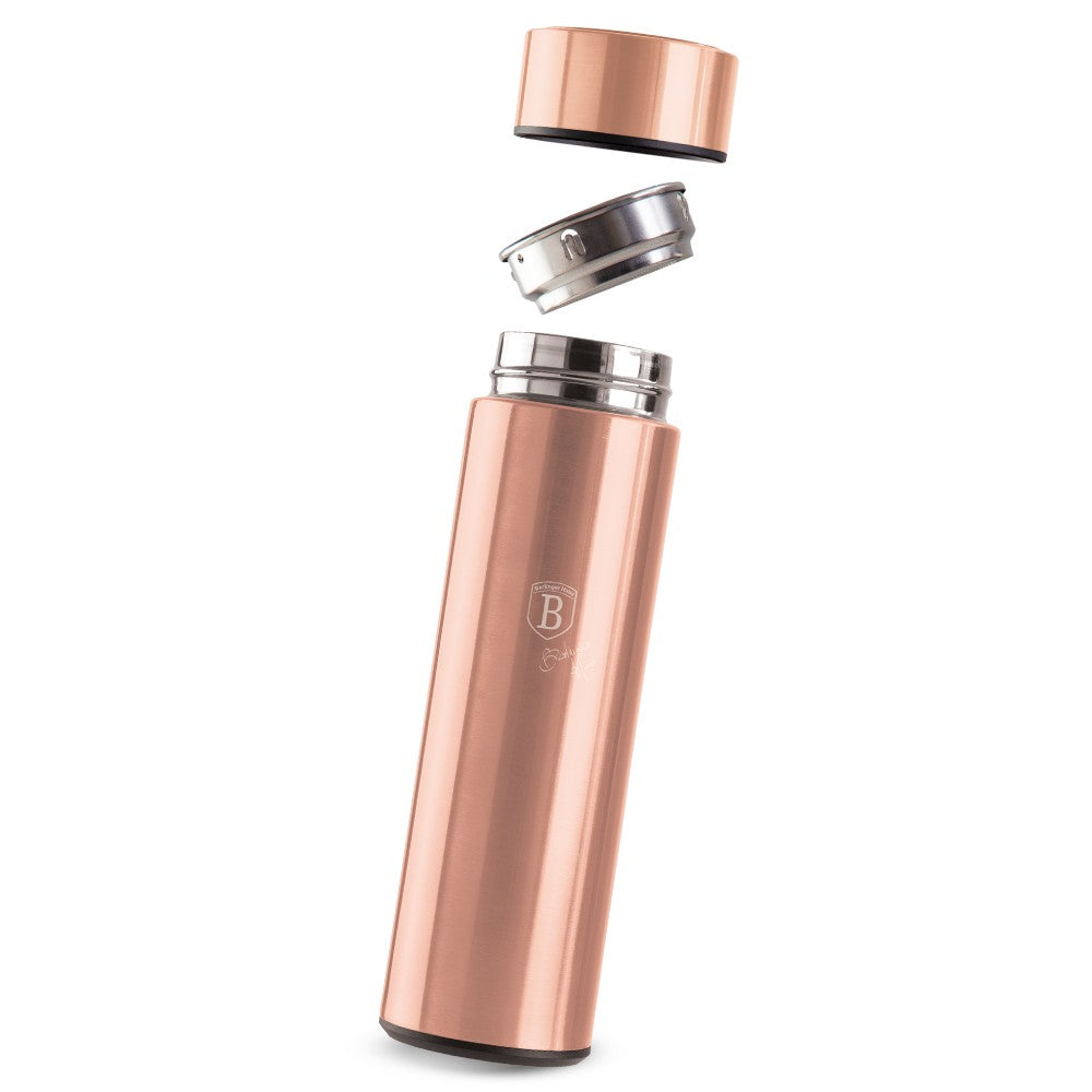 Berlinger Haus 0.5L Stainless Steel LED Temperature Display Drinking Bottle - Metallic Rose Gold