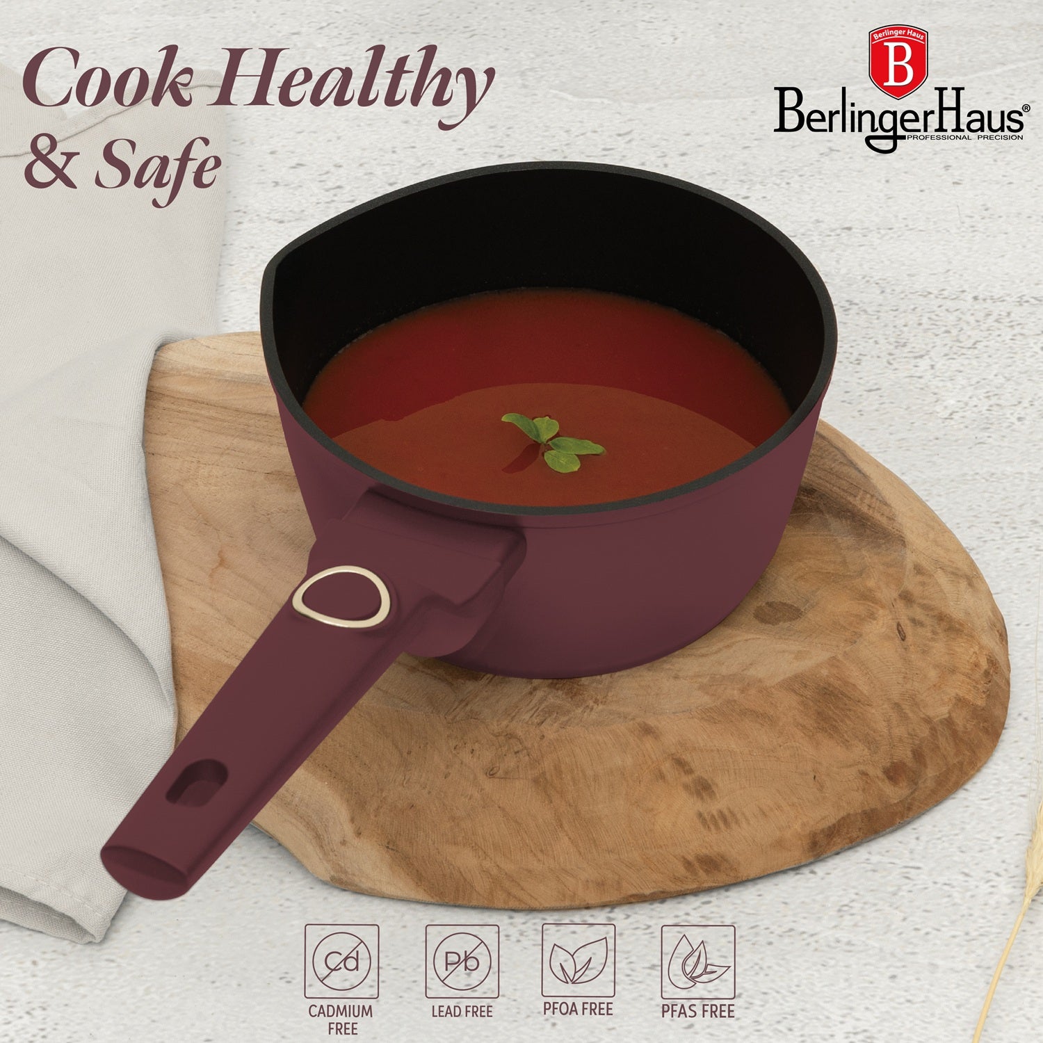Berlinger Haus 16cm Titan Pro Non-Stick Coating Sauce Pan - Leonardo
