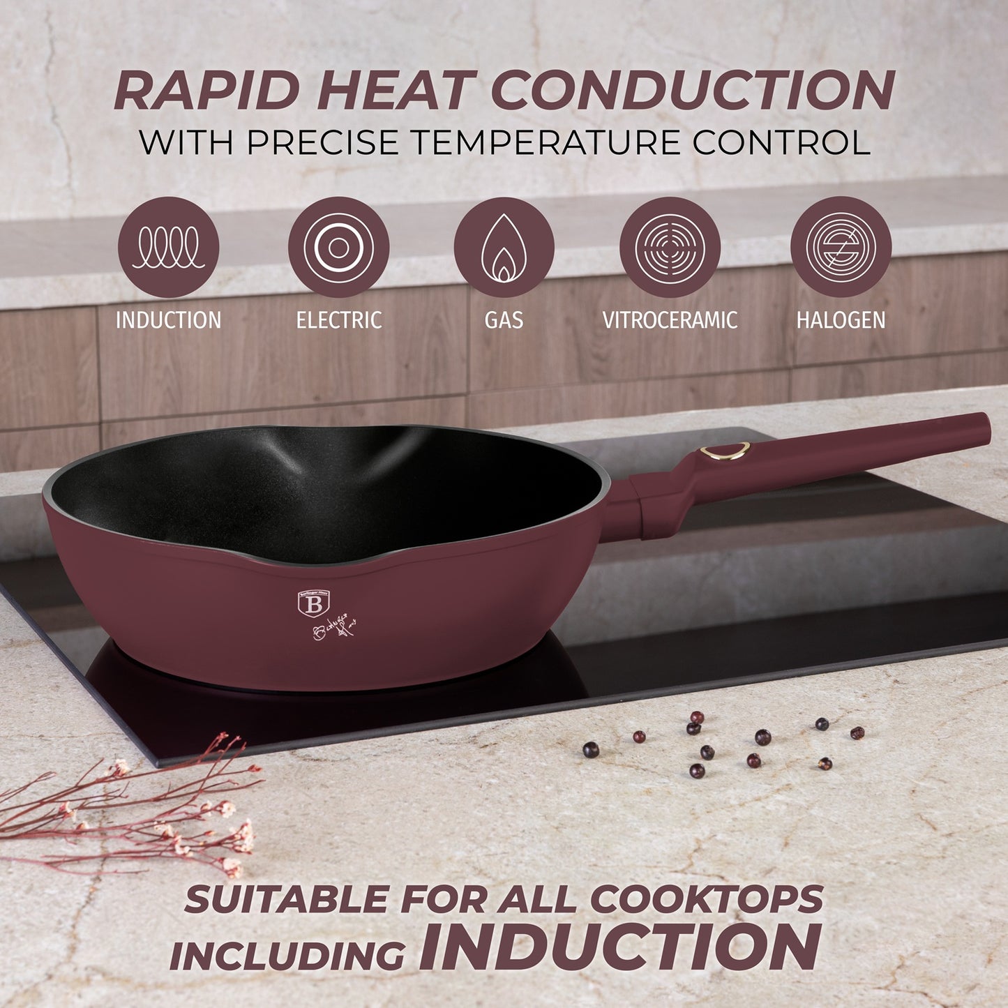 Berlinger Haus 28cm Titan Pro Non-Stick Coating Deep Frypan - Leonardo