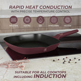 Berlinger Haus 28cm Titan Pro Non-Stick Coating Grill Pan with Lid - Leonardo