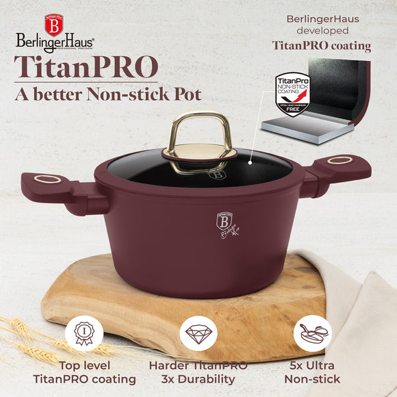 Berlinger Haus 24cm Titan Pro Non-Stick Coating Casserole - Leonardo
