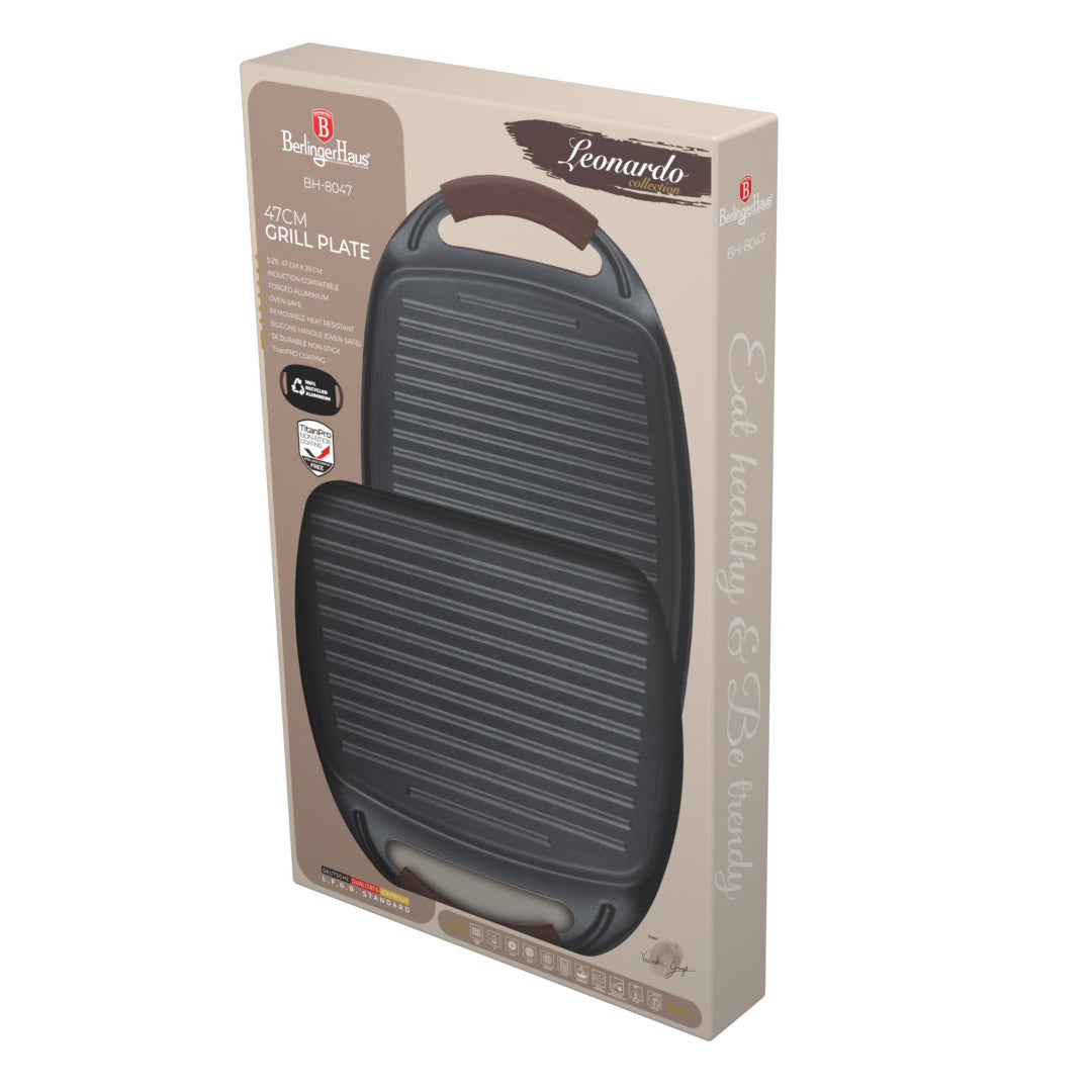 Berlinger Haus 47cm Titan Pro Non-Stick Coating Grill Plate - Leonardo