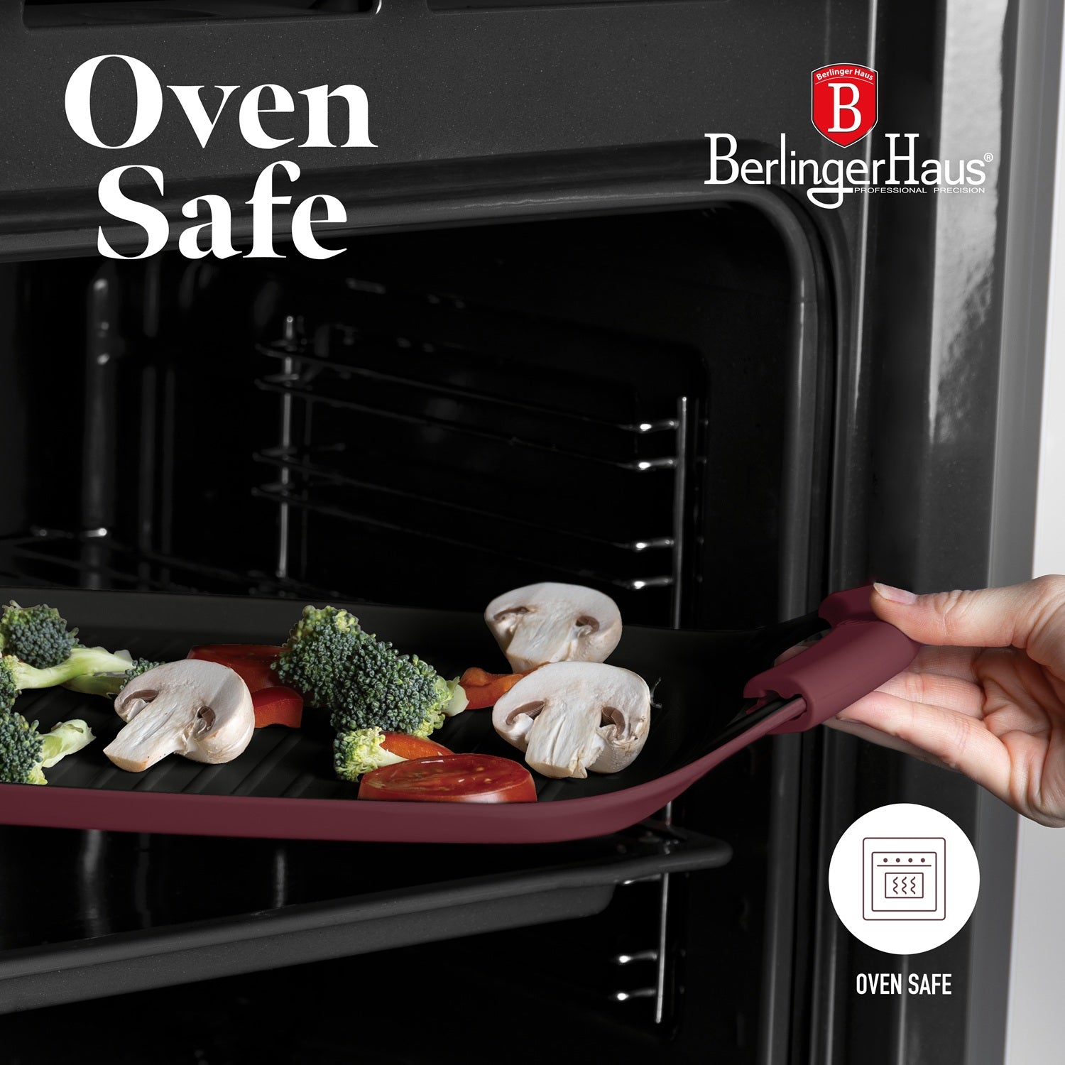 Berlinger Haus 47cm Titan Pro Non-Stick Coating Grill Plate - Leonardo